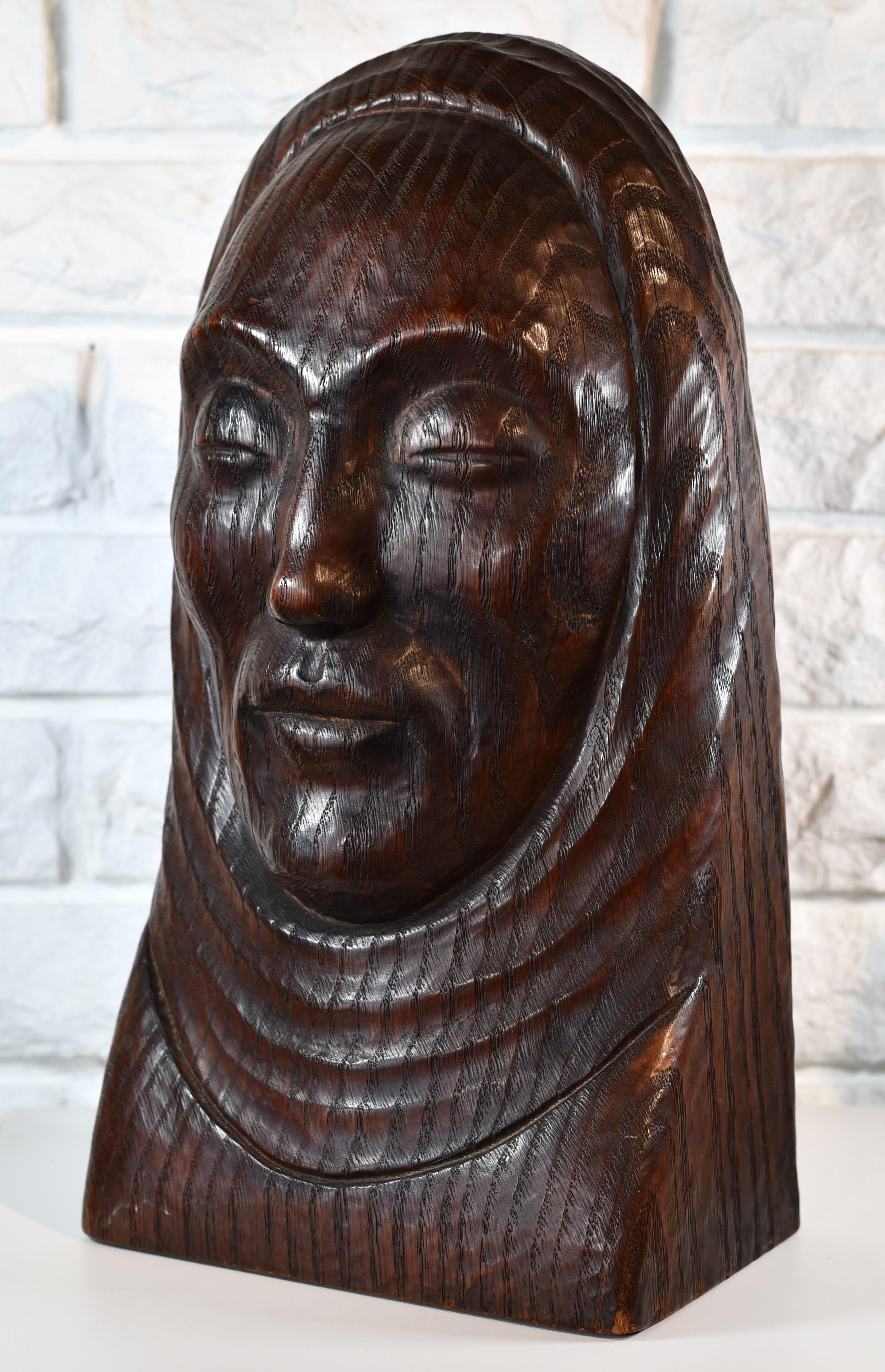 Carved John Rood (1902-1974) Wood Sculpture Signed 1942 For Sale 1