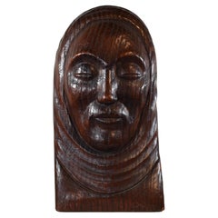 Used Carved John Rood (1902-1974) Wood Sculpture Signed 1942