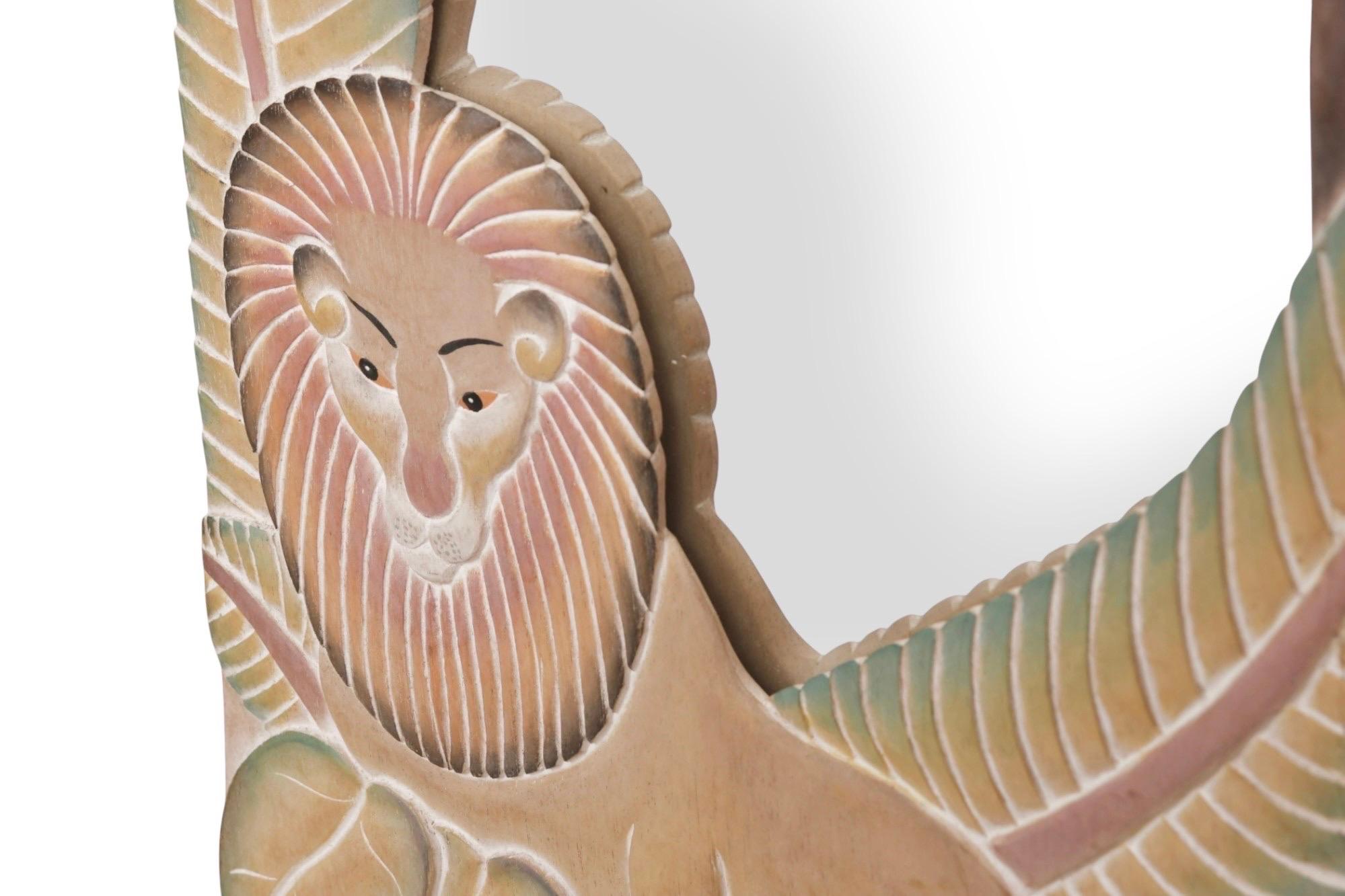 Miroir mural sculpté d'animaux de la jungle en vente 2