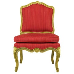 Carved & Lacquered Wood Queen Anne Style Child's Chair
