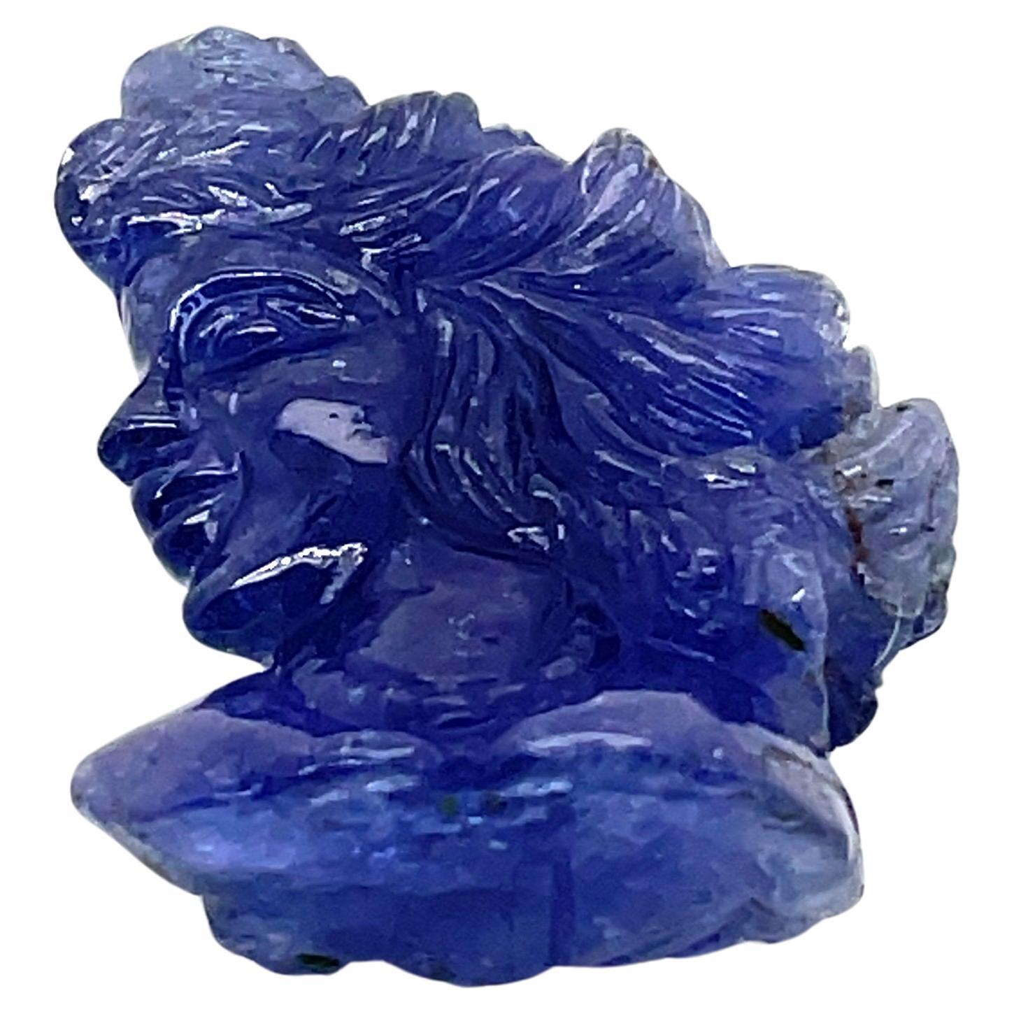 Carved Lady Tanzanite Cts 49.76 For Sale