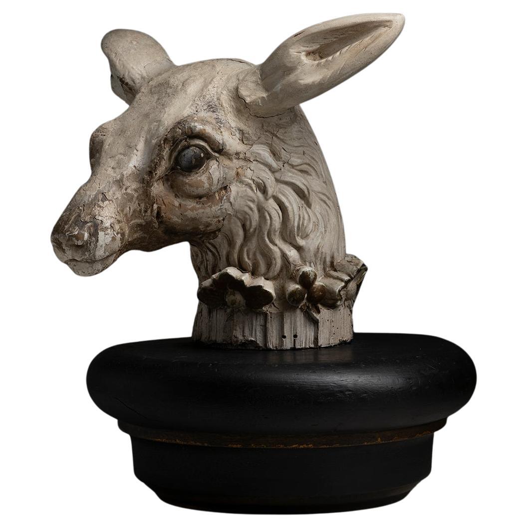 Testa di agnello intagliata, Inghilterra, 1890