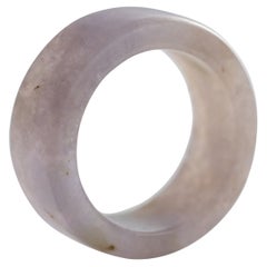Carved Lavender Jade Ring Certified Untreated