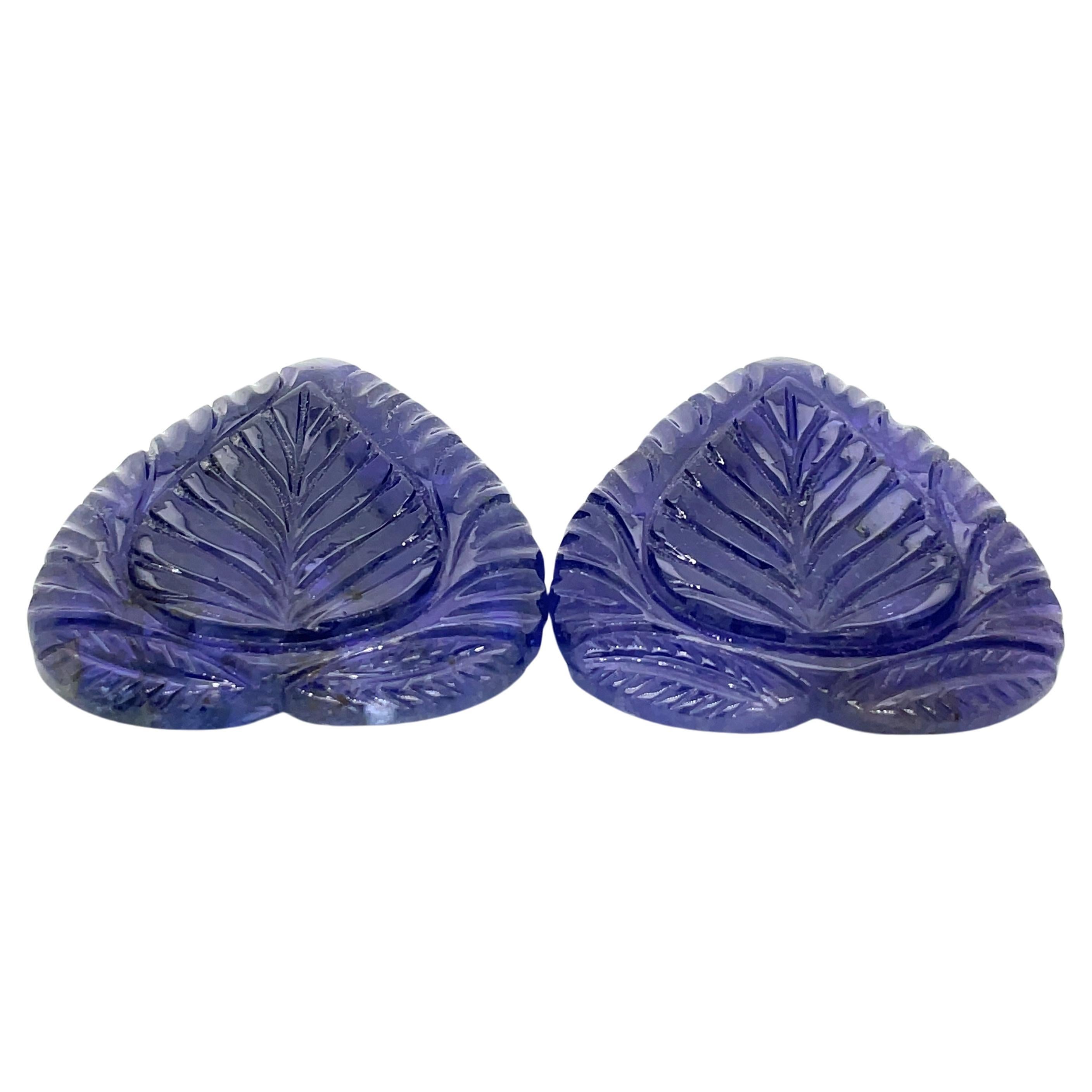 Carved Leaf Tanzanite Cts 164.44  For Sale