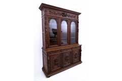 Carved library/sideboard, France, circa 1880.