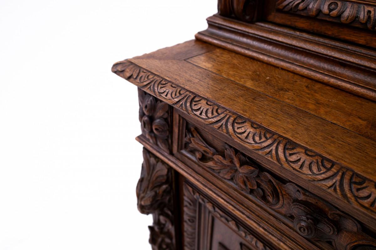 Carved library/sideboard, France, circa 1880. For Sale 2