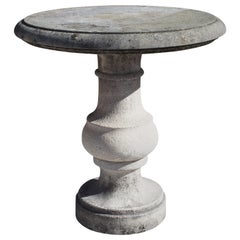 Carved Limestone Bistro Table from Italy