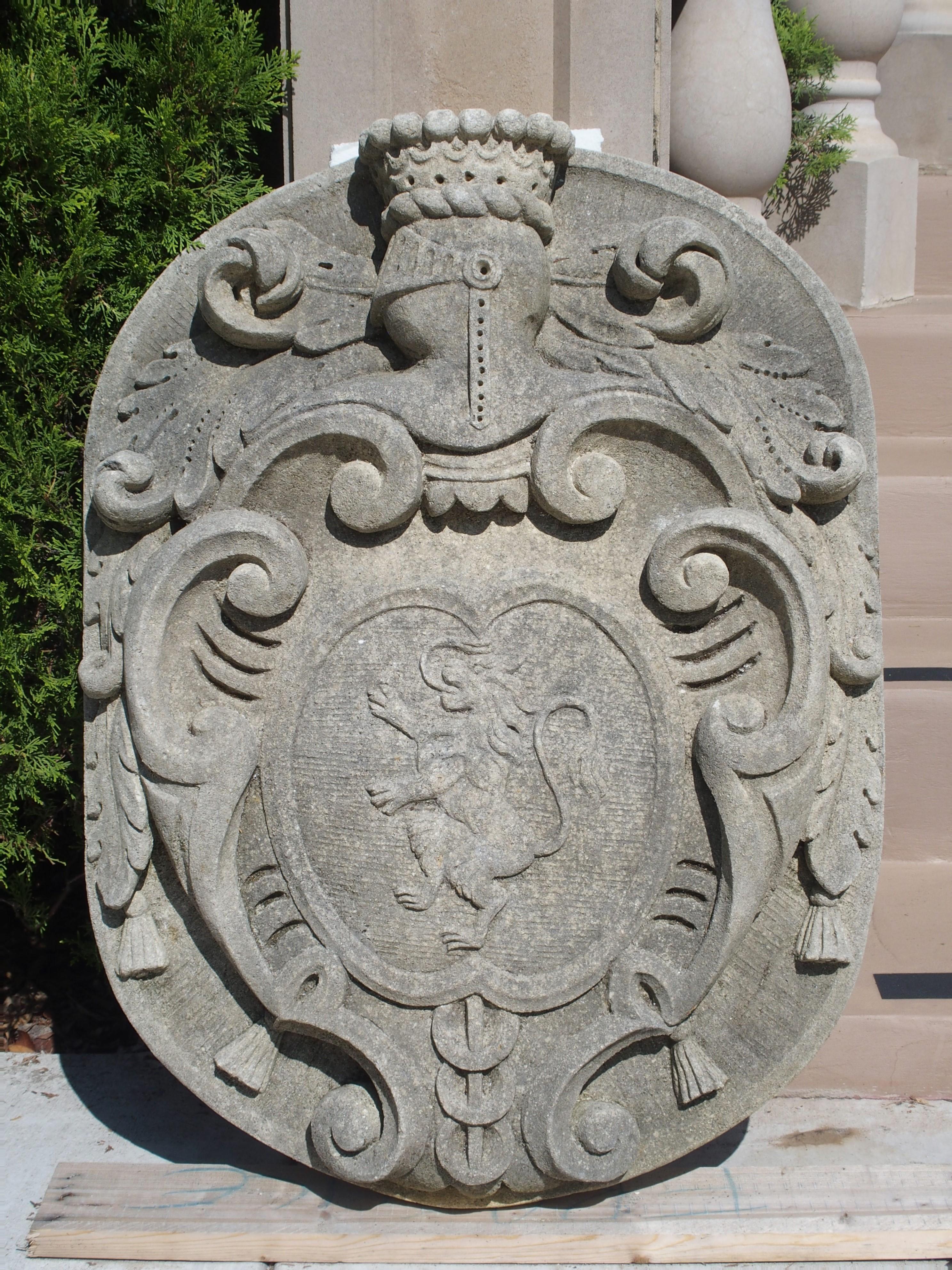Carved Limestone Coat of Arms Plaque from Italy 5