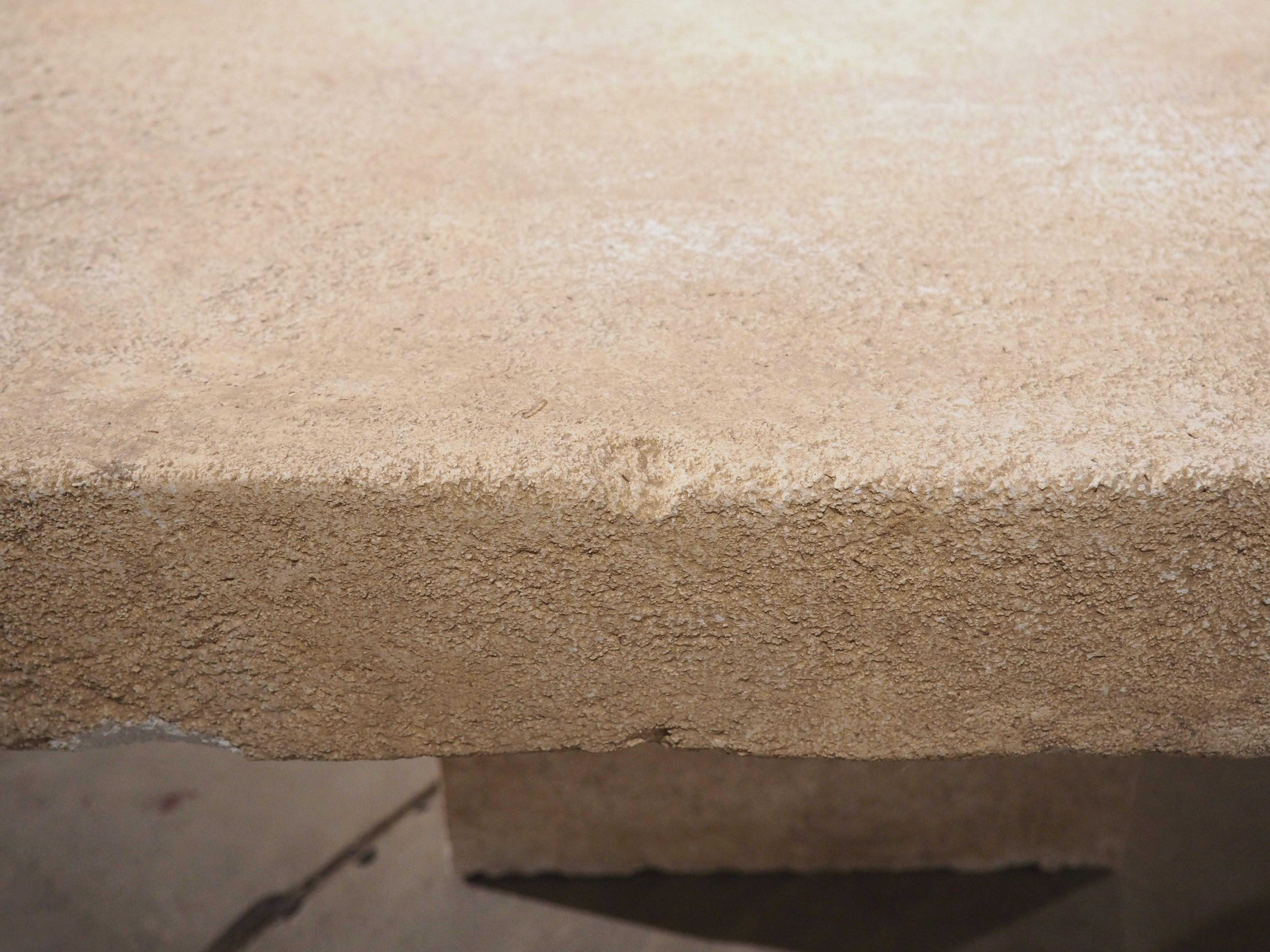 Carved Limestone Coffee Table from Provence, France 2