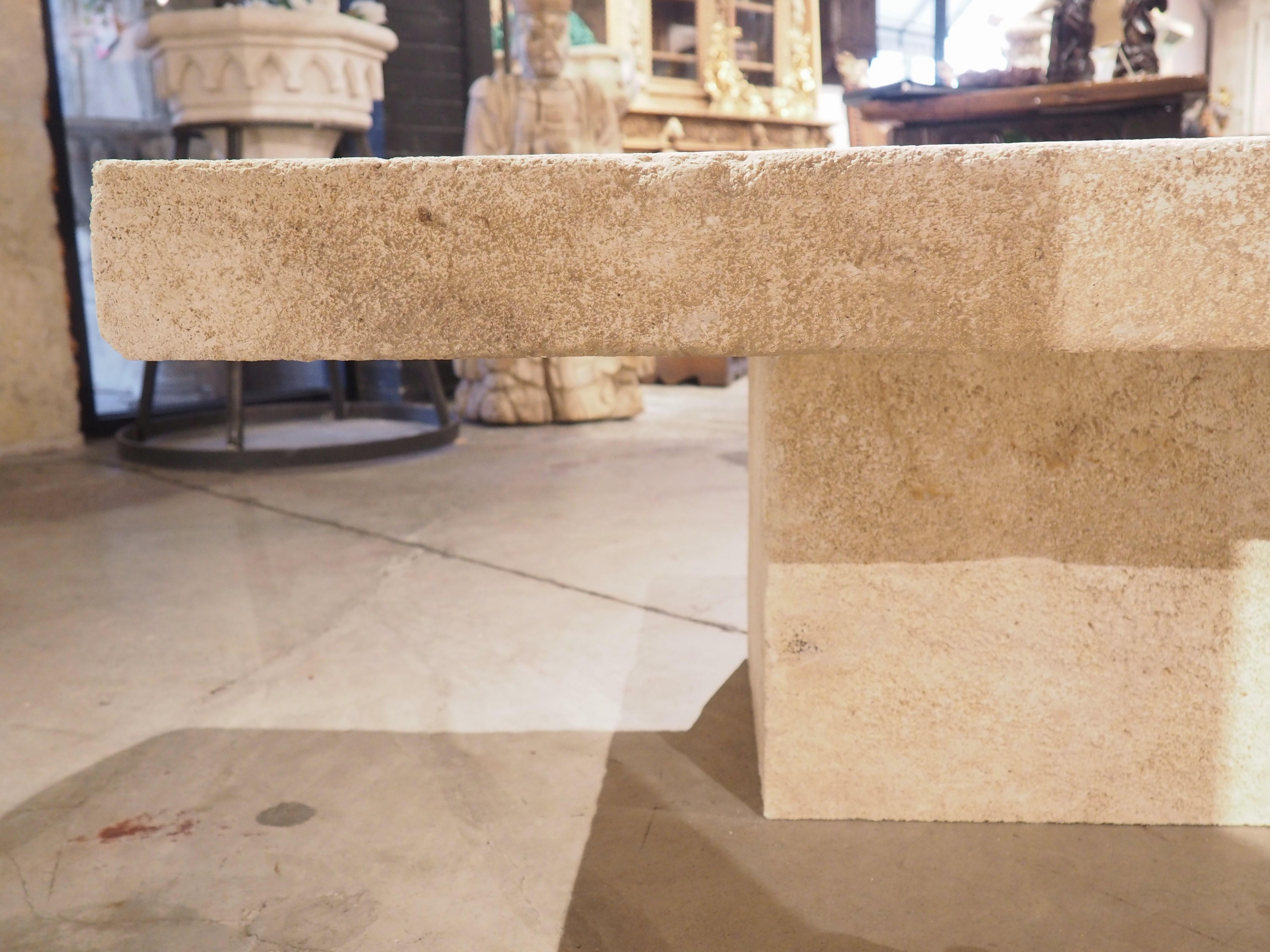 carved stone table