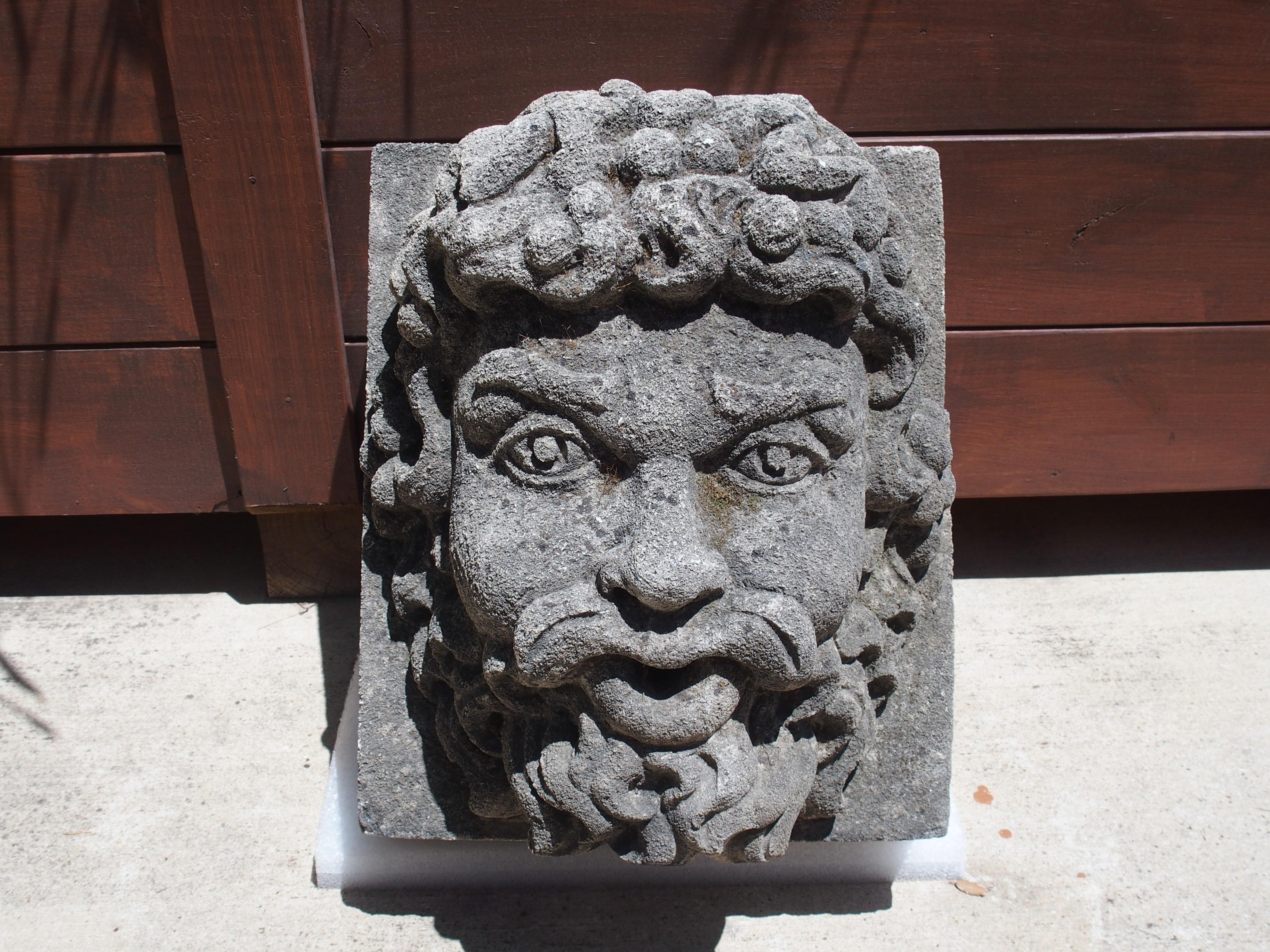 Carved Limestone Fountain Mascaron Spout from the Gard Region of France, 20th C For Sale 4