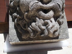 Carved Limestone Fountain Mascaron Spout from the Gard Region of France, 20th C