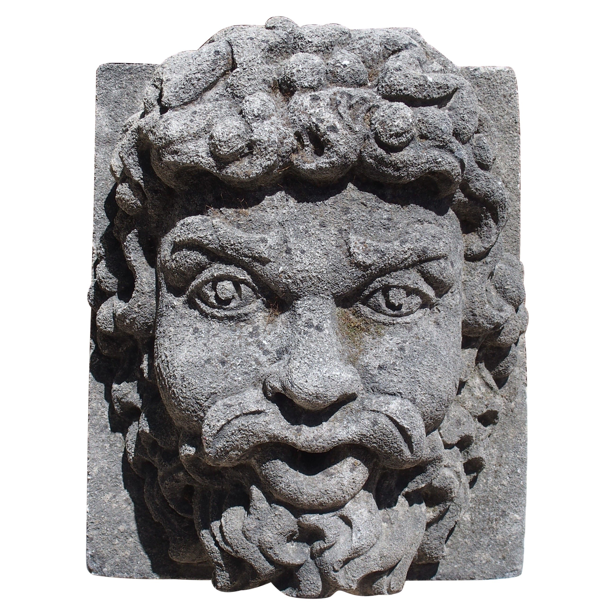 Carved Limestone Fountain Mascaron Spout from the Gard Region of France, 20th C