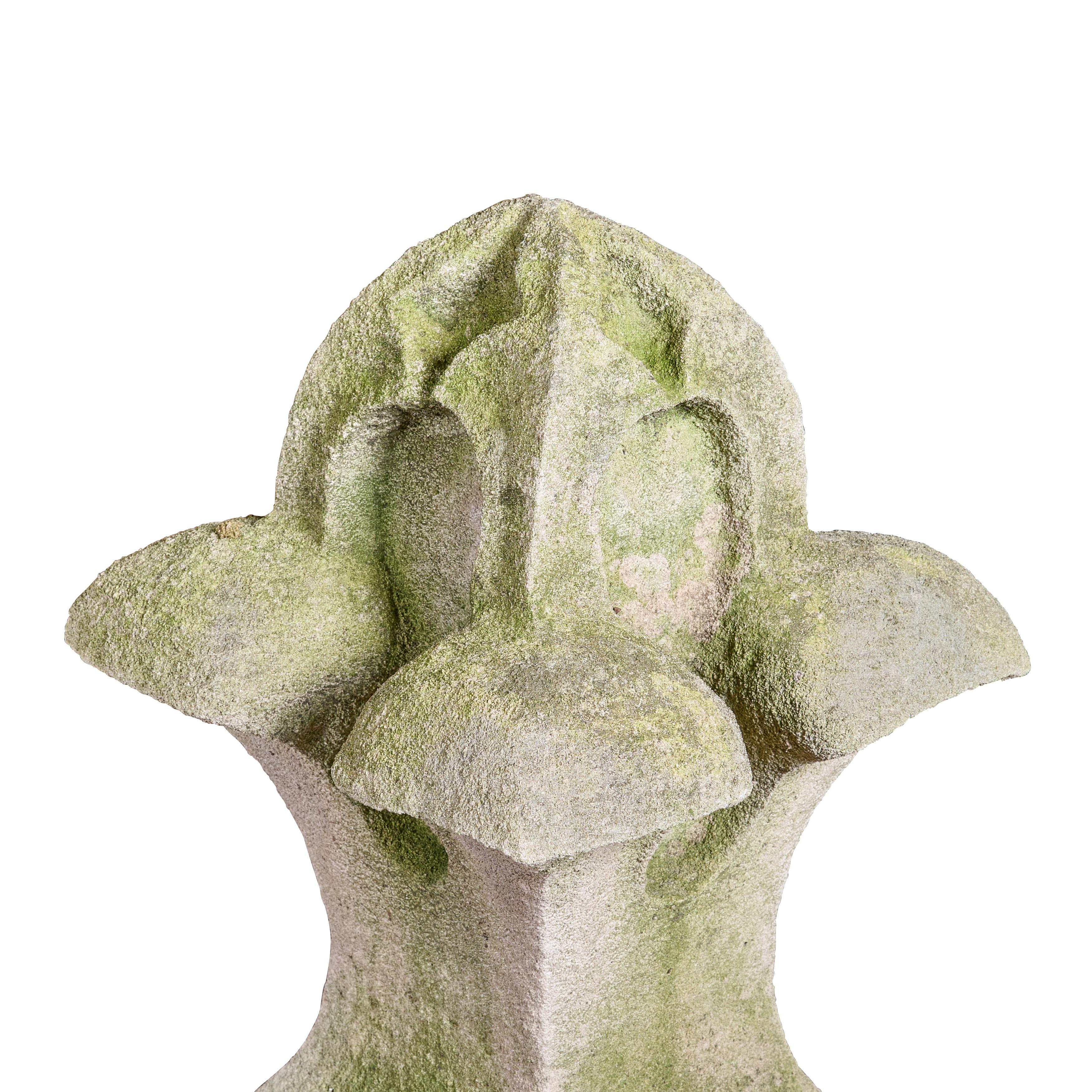 American Carved Limestone Rooftop Finial