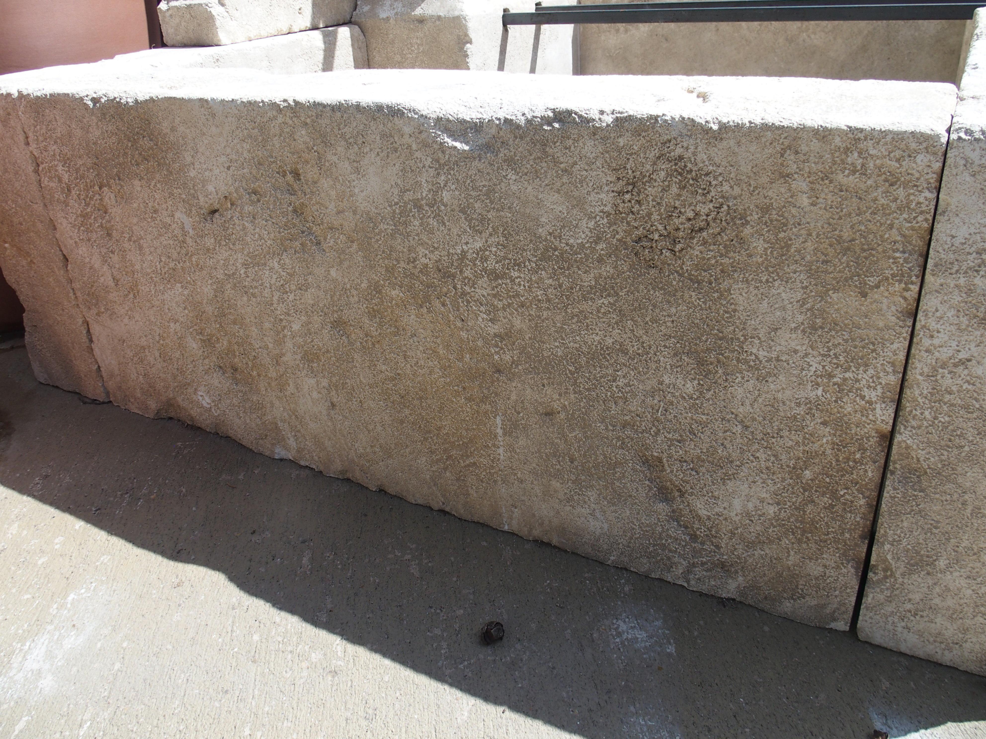 Carved Limestone Single Pillar Fountain from the South of France 1