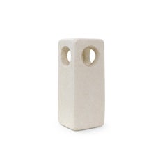 Carved Limestone Table Lamp by Albert Tormos, France, 1970s