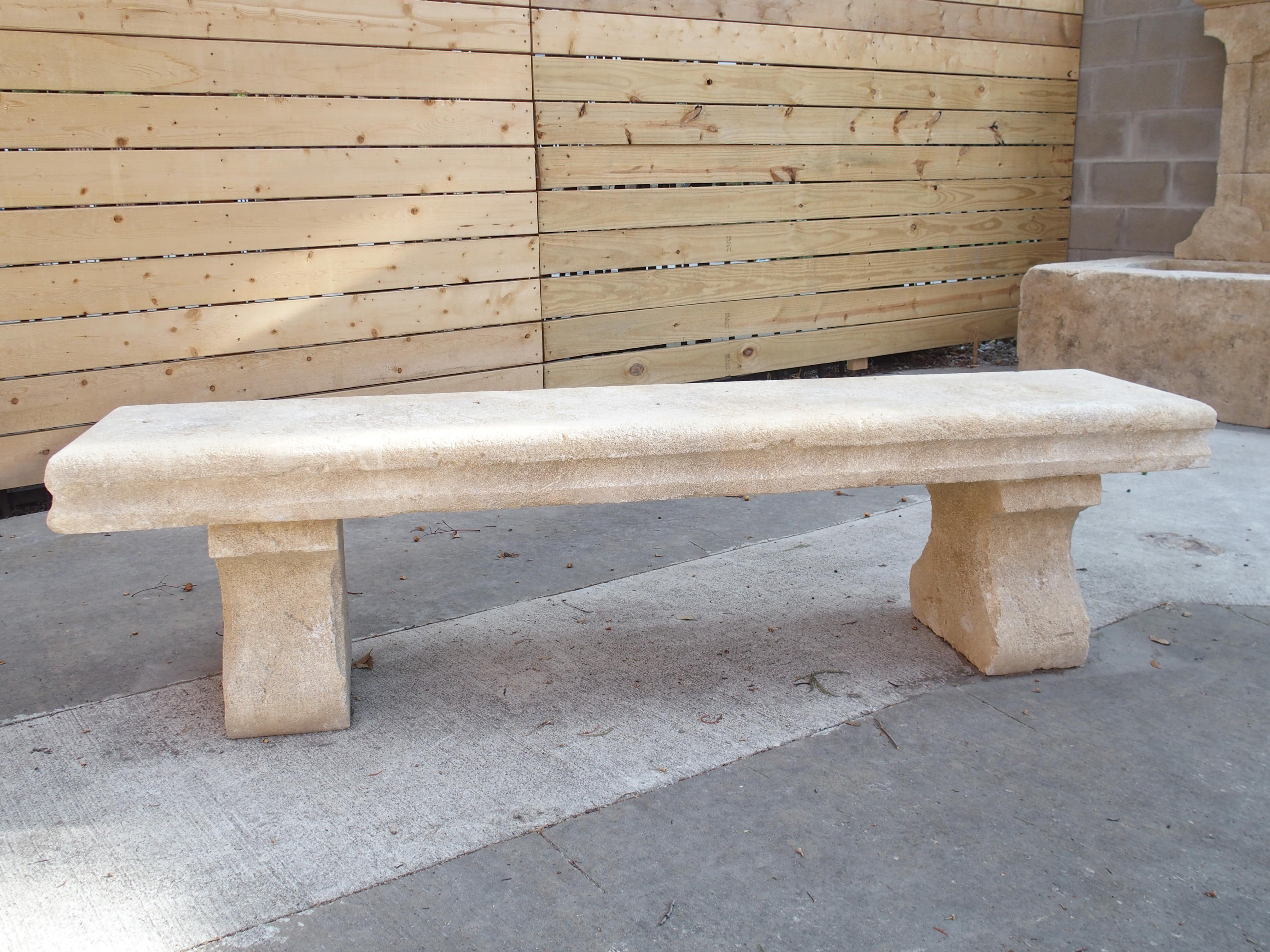 Carved Limestone Villa Bench from the South of France 5