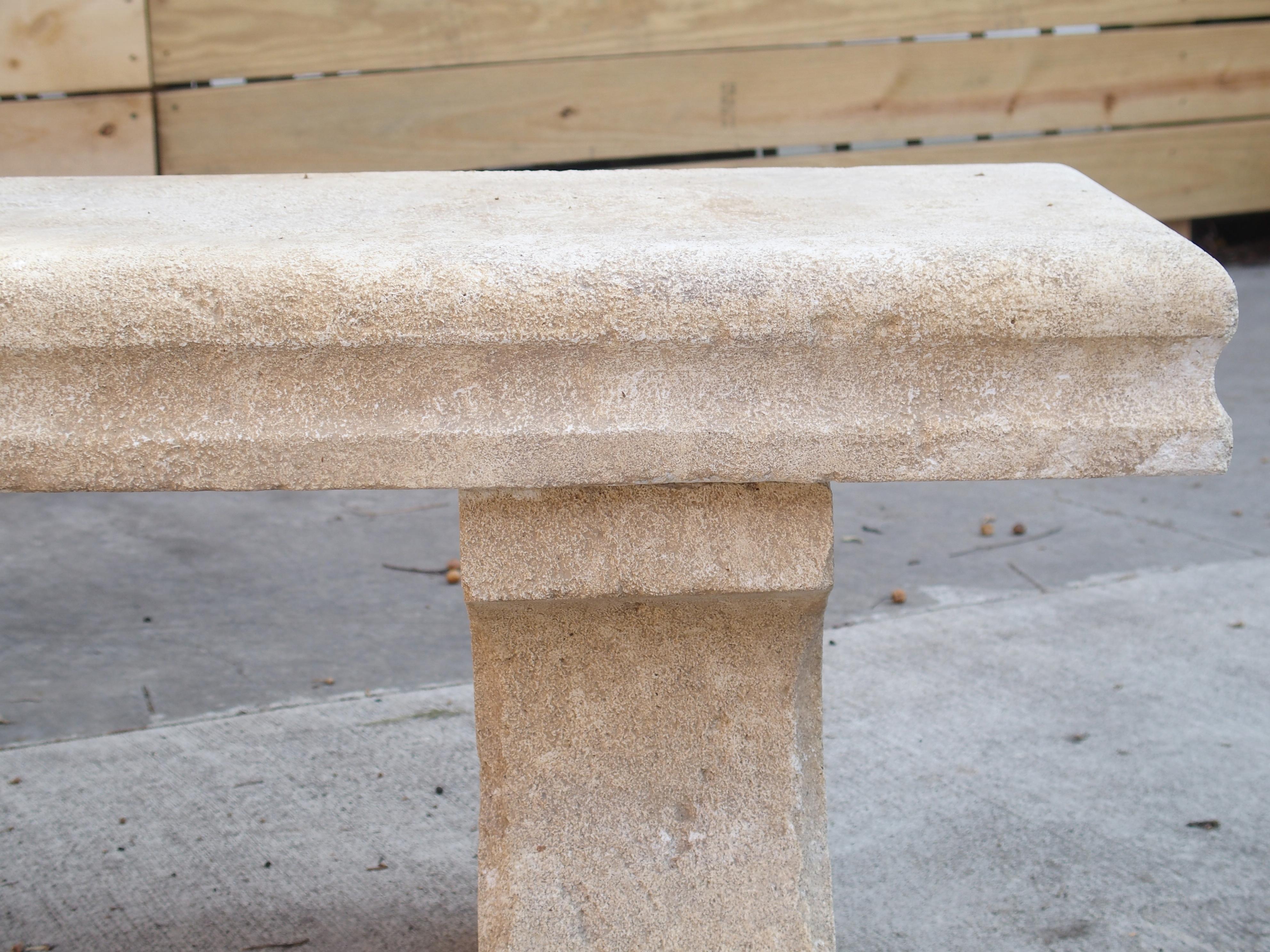 Carved Limestone Villa Bench from the South of France 6