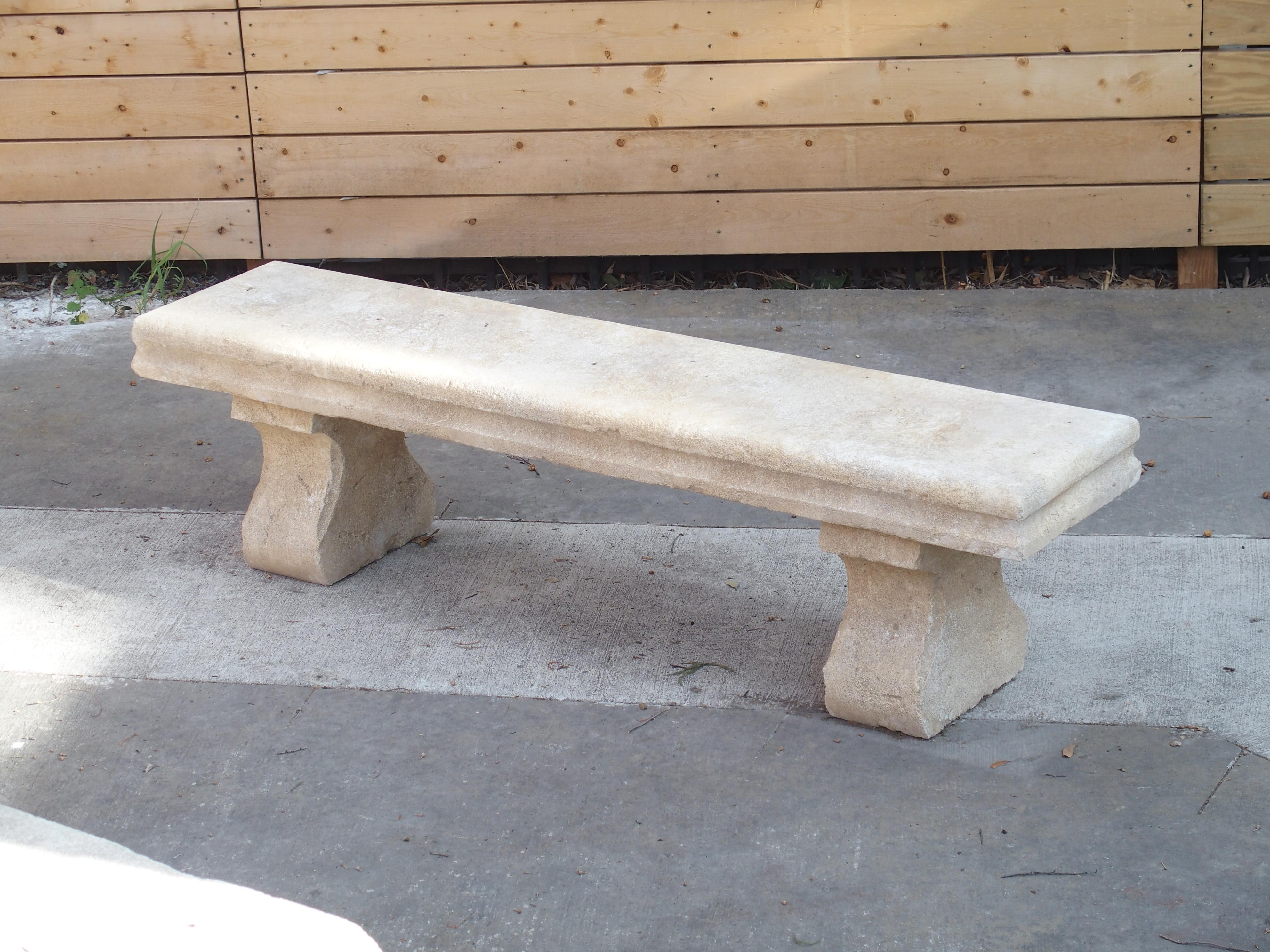limestone garden bench