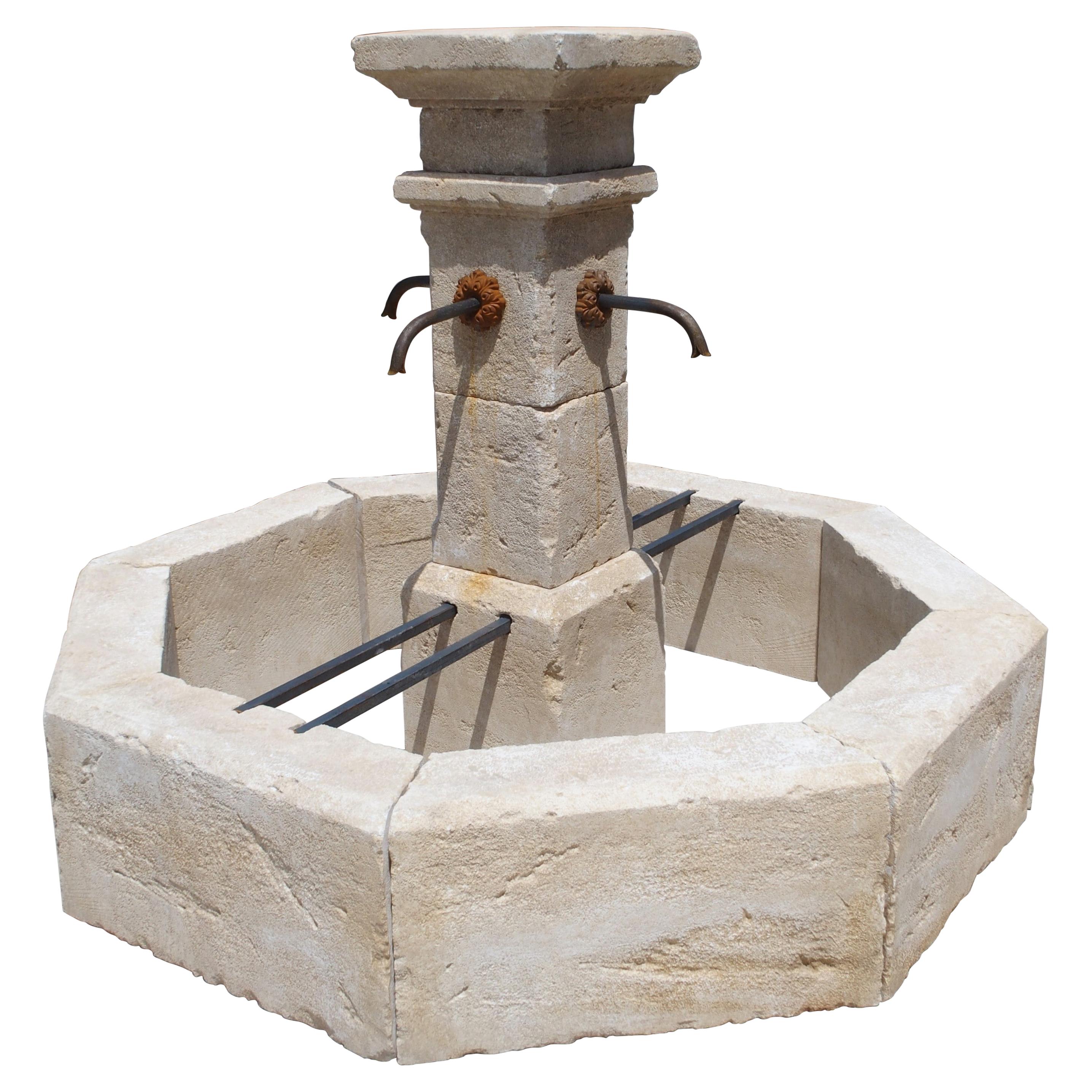 Carved Limestone Village Fountain from Provence, France