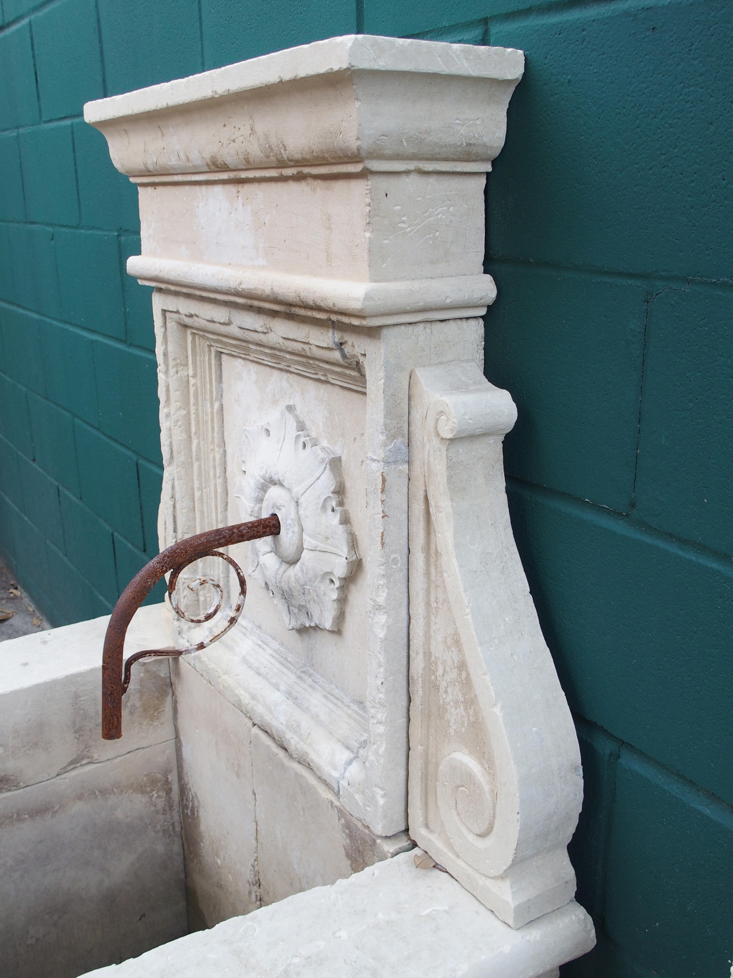 Carved Limestone Wall Fountain from Lecce, Southern Italy For Sale 1