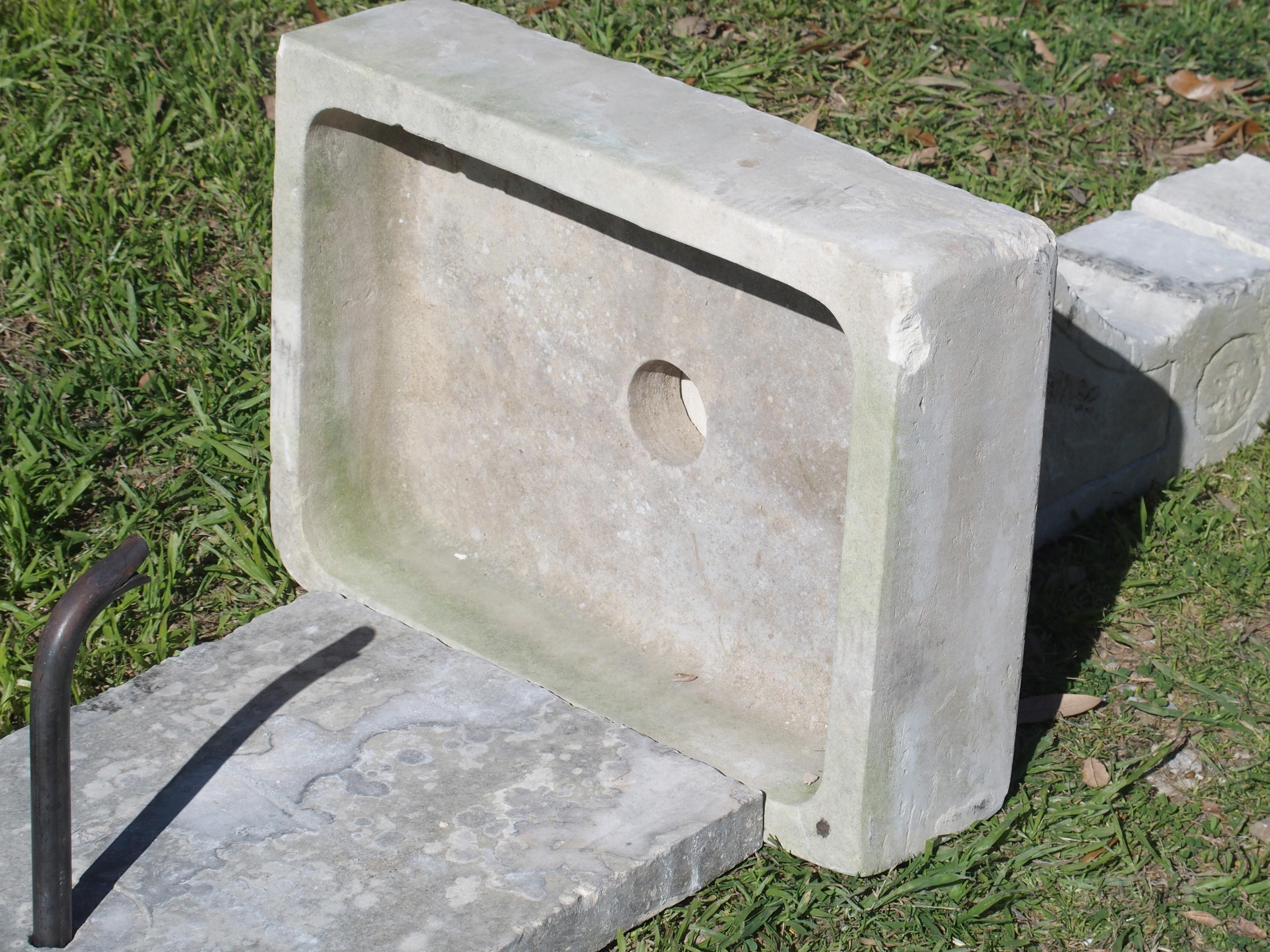 Carved Limestone Wall Fountain from Southern Italy 3