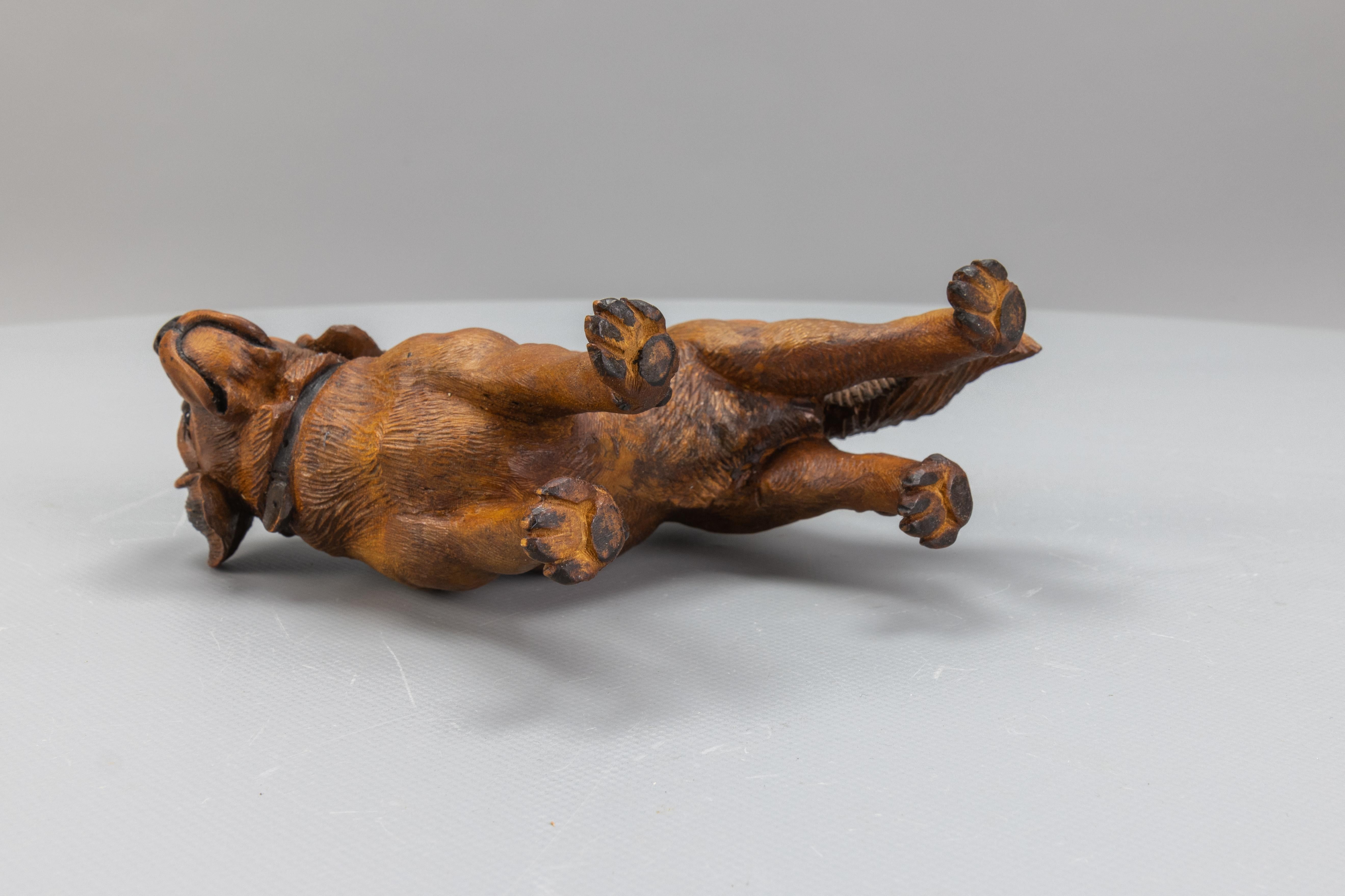 Carved Linden Wood Sculpture of a St. Bernard Dog 11