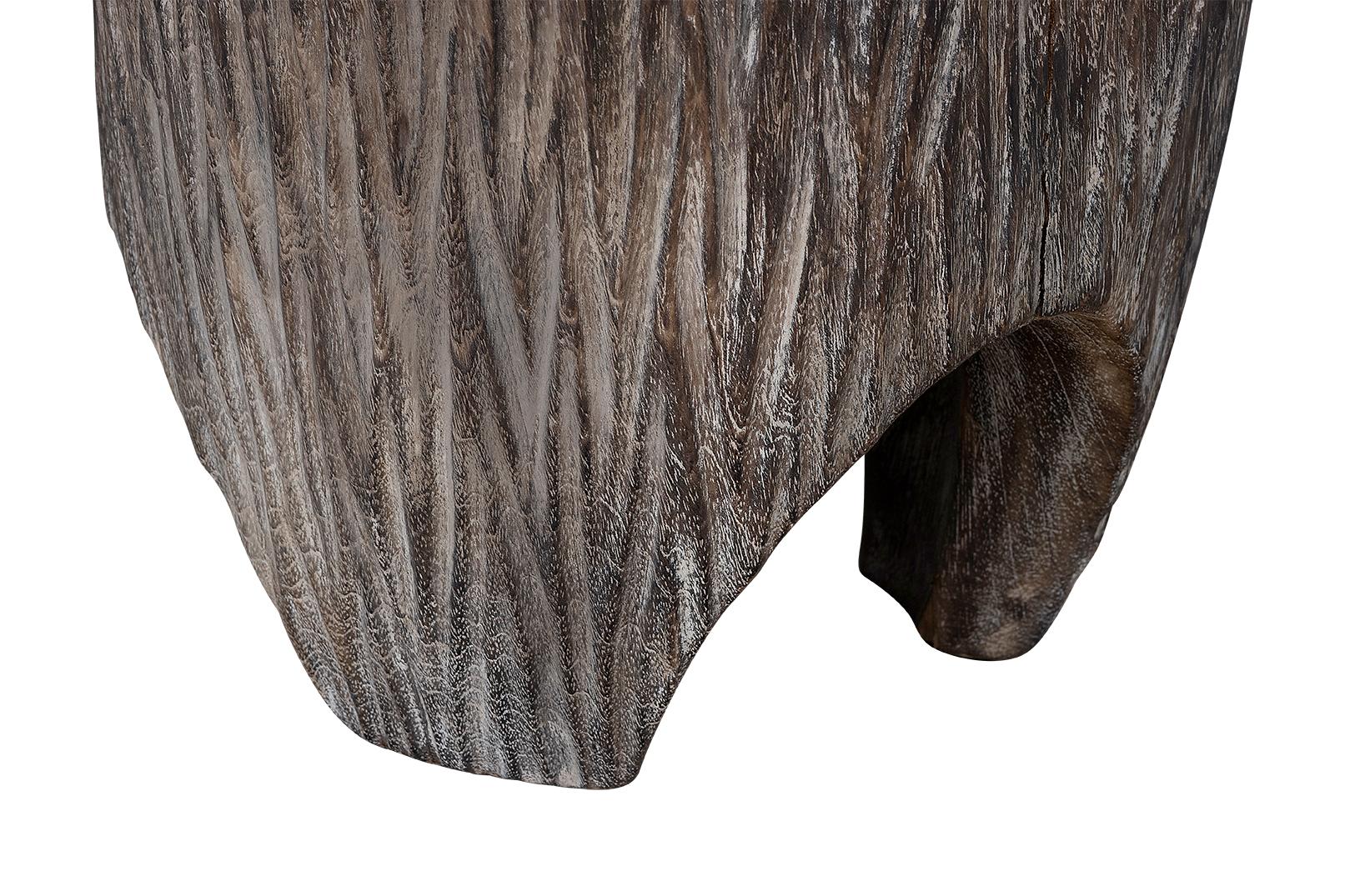 Geschnitzt Lychee Wood Stool Beistelltisch im Zustand „Gut“ im Angebot in Dallas, TX