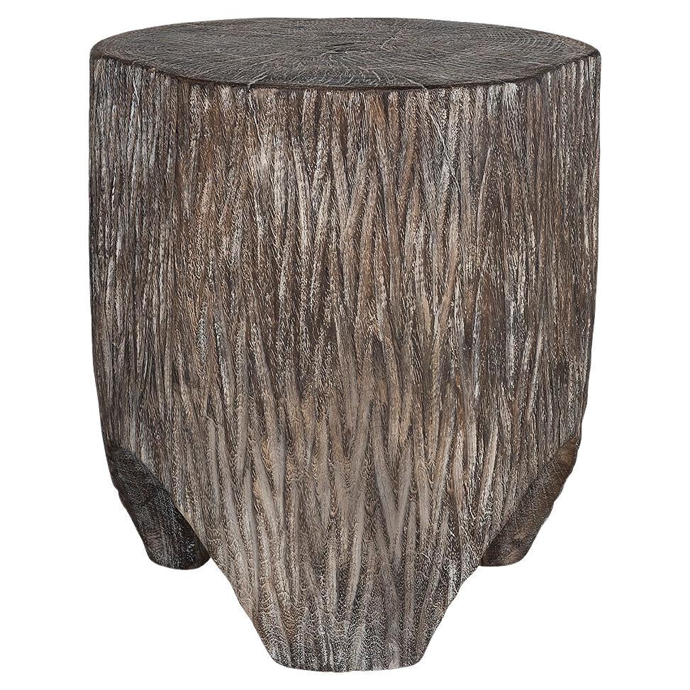 Geschnitzt Lychee Wood Stool Beistelltisch im Angebot