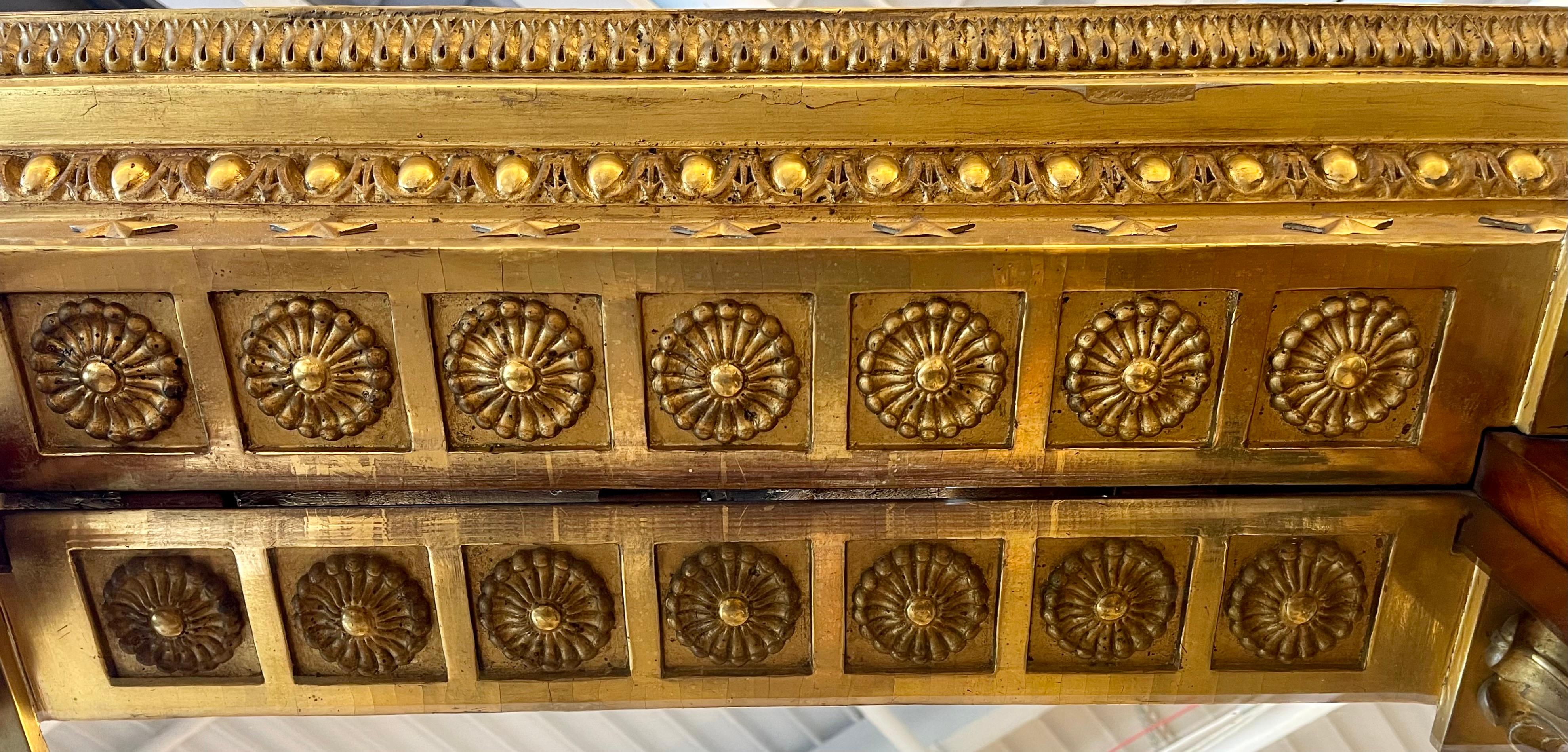 Console in legno dorato di mogano del XIX secolo con specchio, Neoclassico, P.G Bylanders in vendita 10
