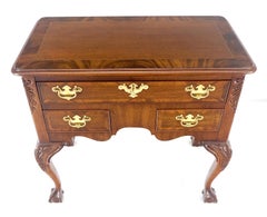 Carved Mahogany Banded Top Weiman Fine Lowboy Console Chest of Drawers MINT