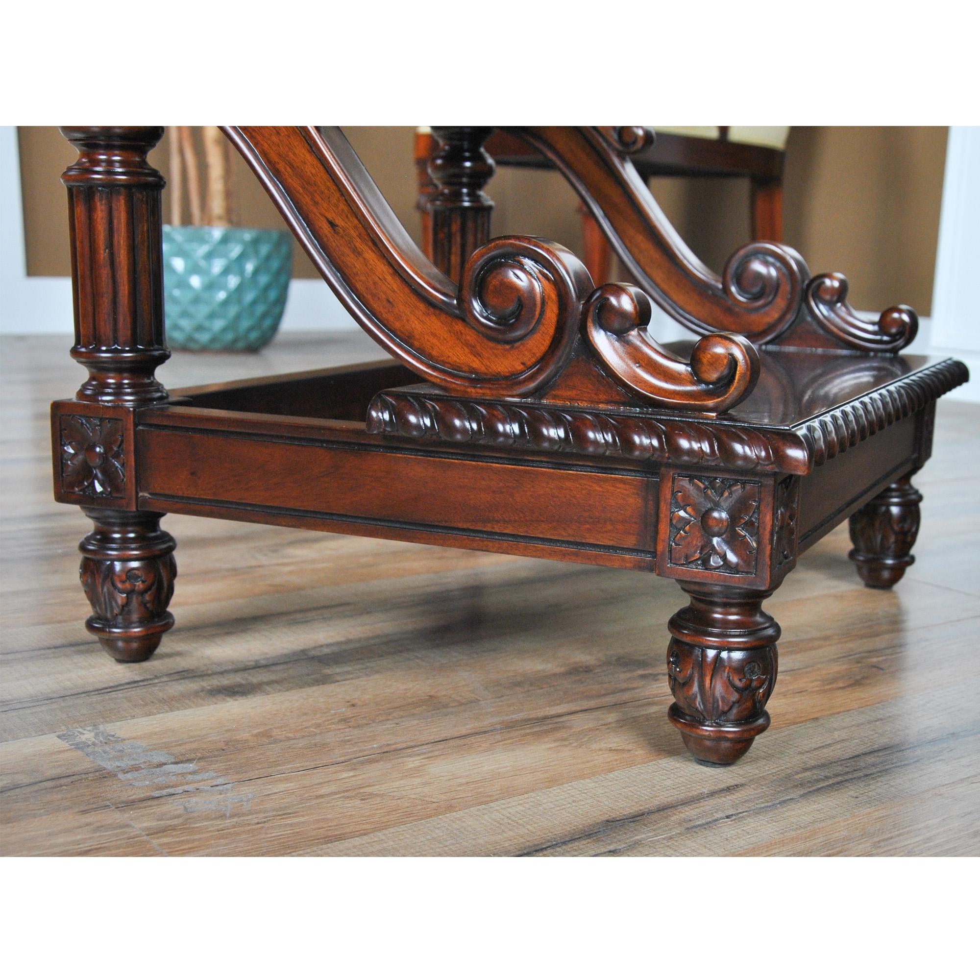 Carved Mahogany Bed Step For Sale 2