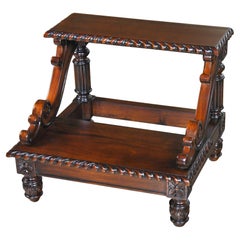 Carved Mahogany Bed Step