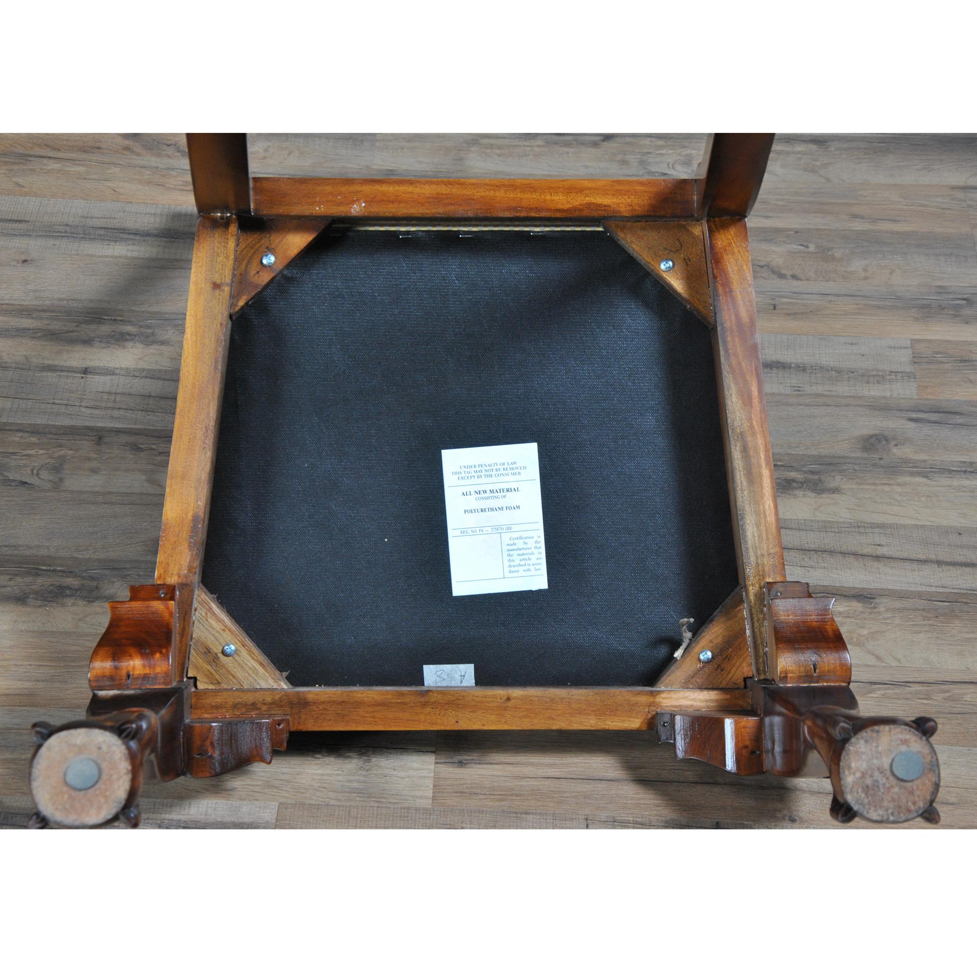 Geschnitzte Chippendale-Stühle aus Mahagoni, 10er-Set  im Angebot 14