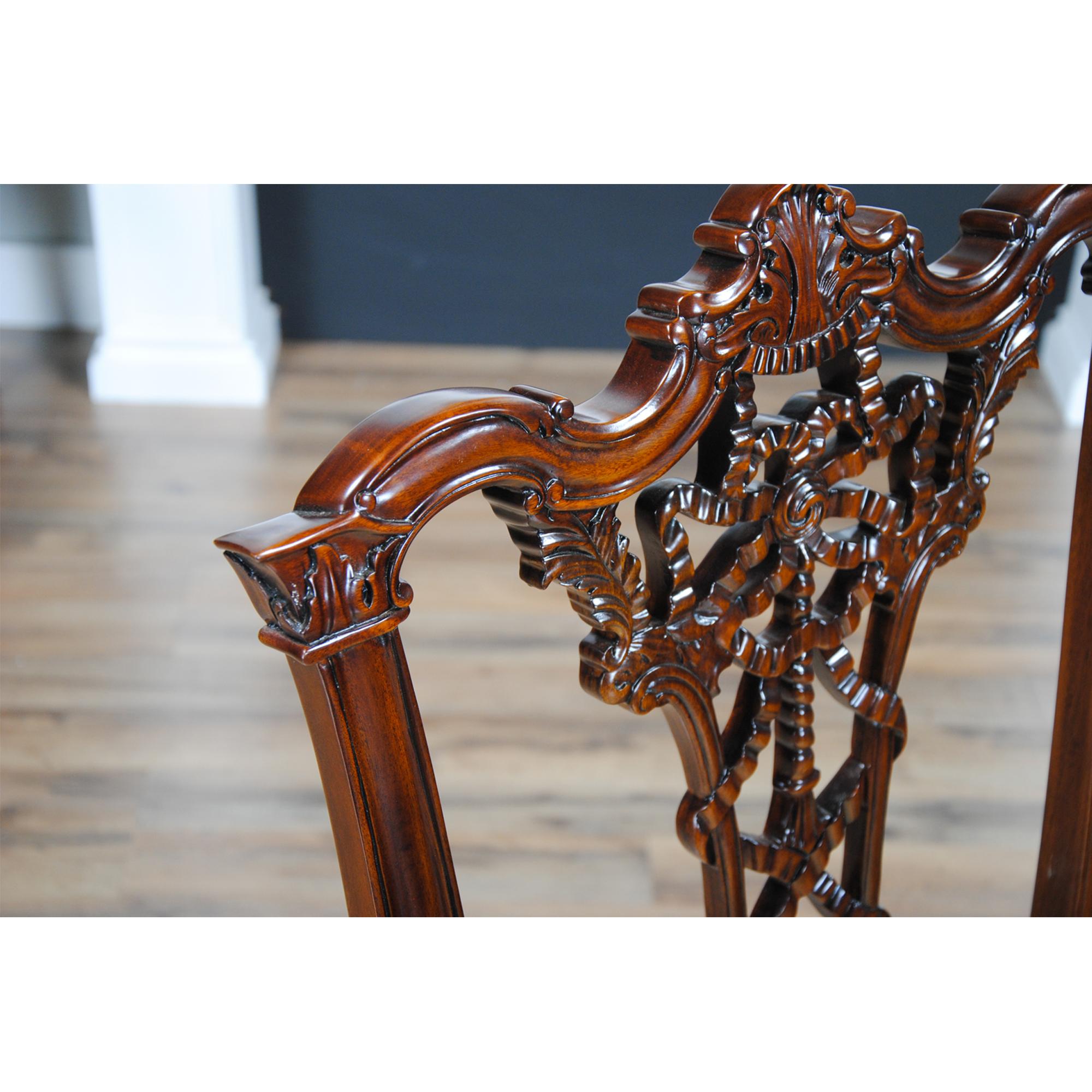 Carved Mahogany Chippendale Chairs, Set of 10 For Sale 3
