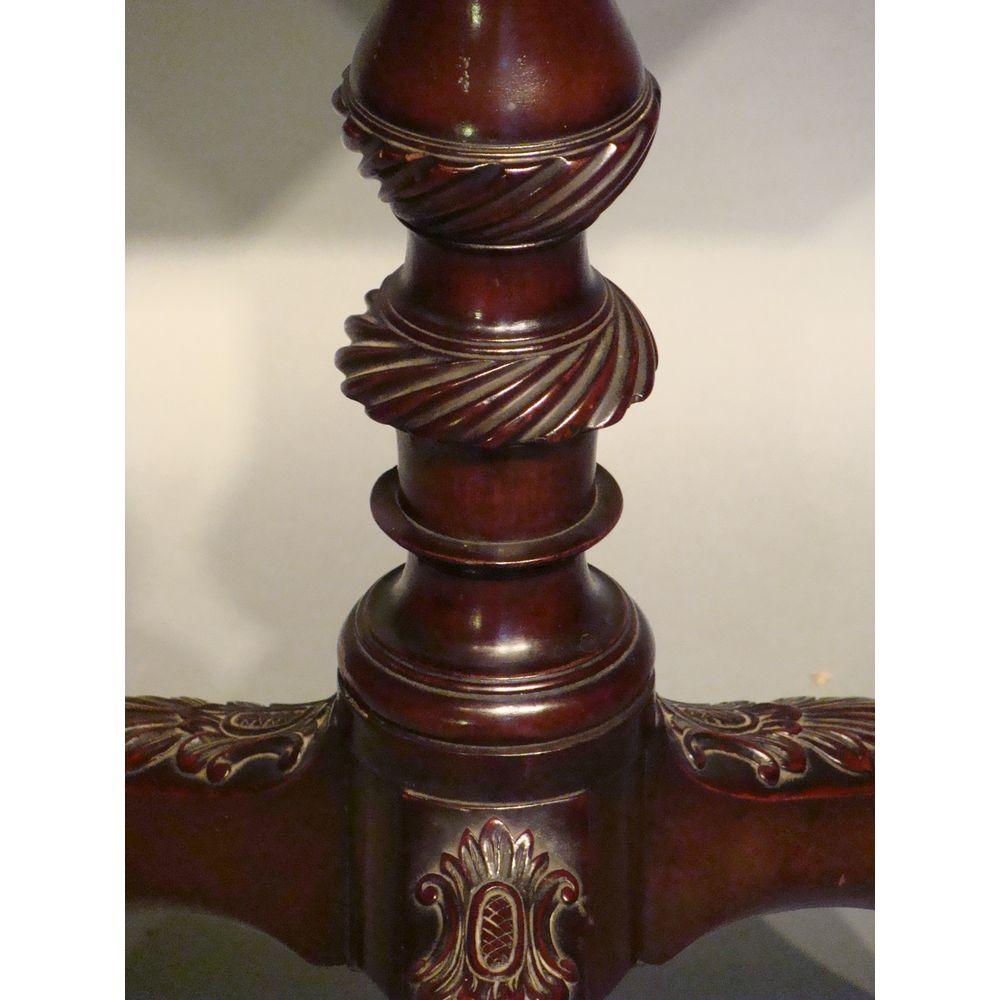 19th Century Carved Mahogany Chippendale Style Tripod Table