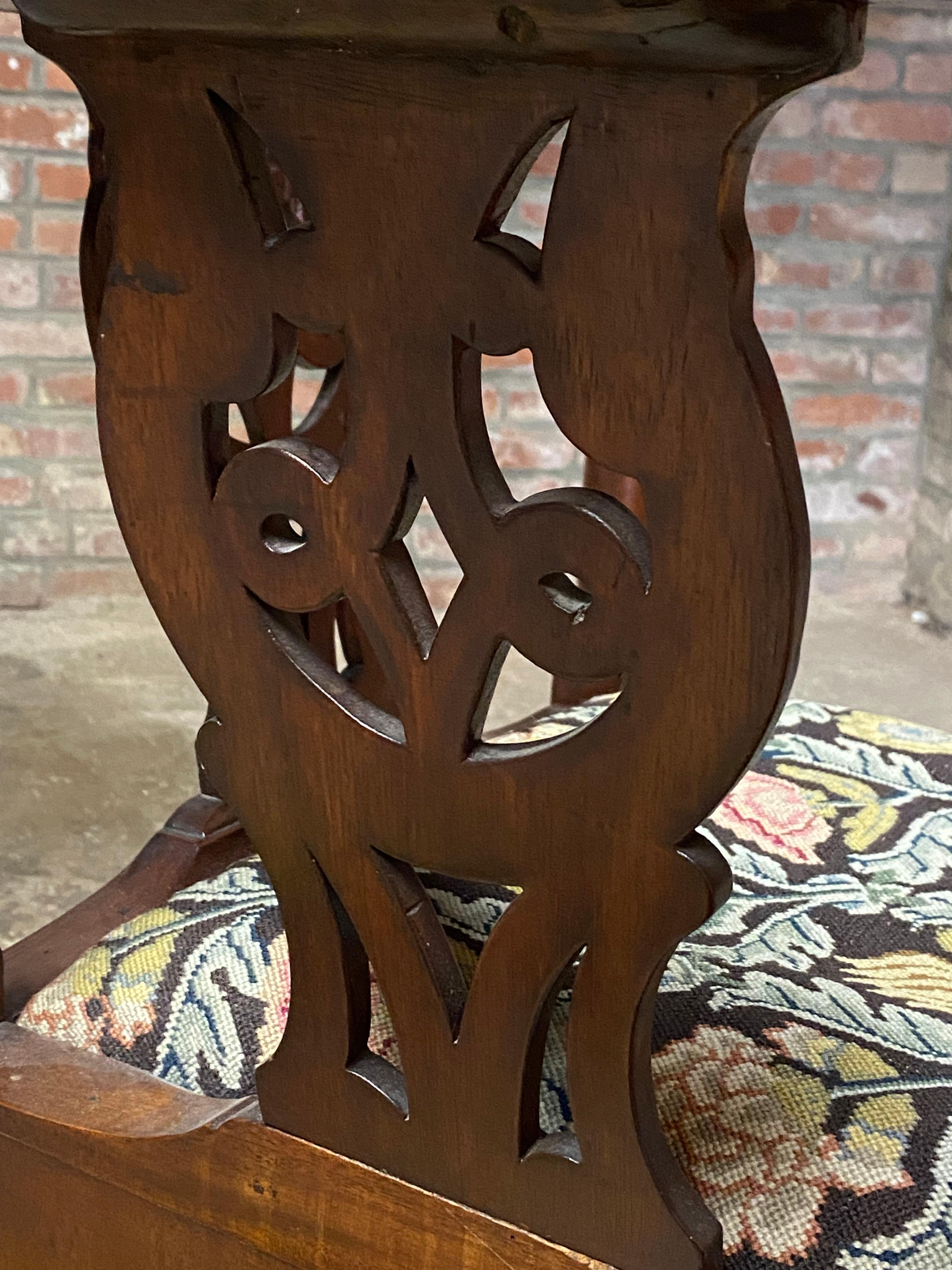 Carved Mahogany Claw and Ball Chippendale Corner Chair 11