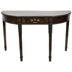 Antique Carved Mahogany Console Table