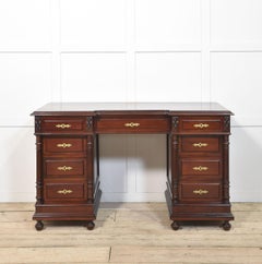 Carved mahogany desk