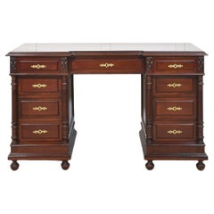 Carved mahogany desk