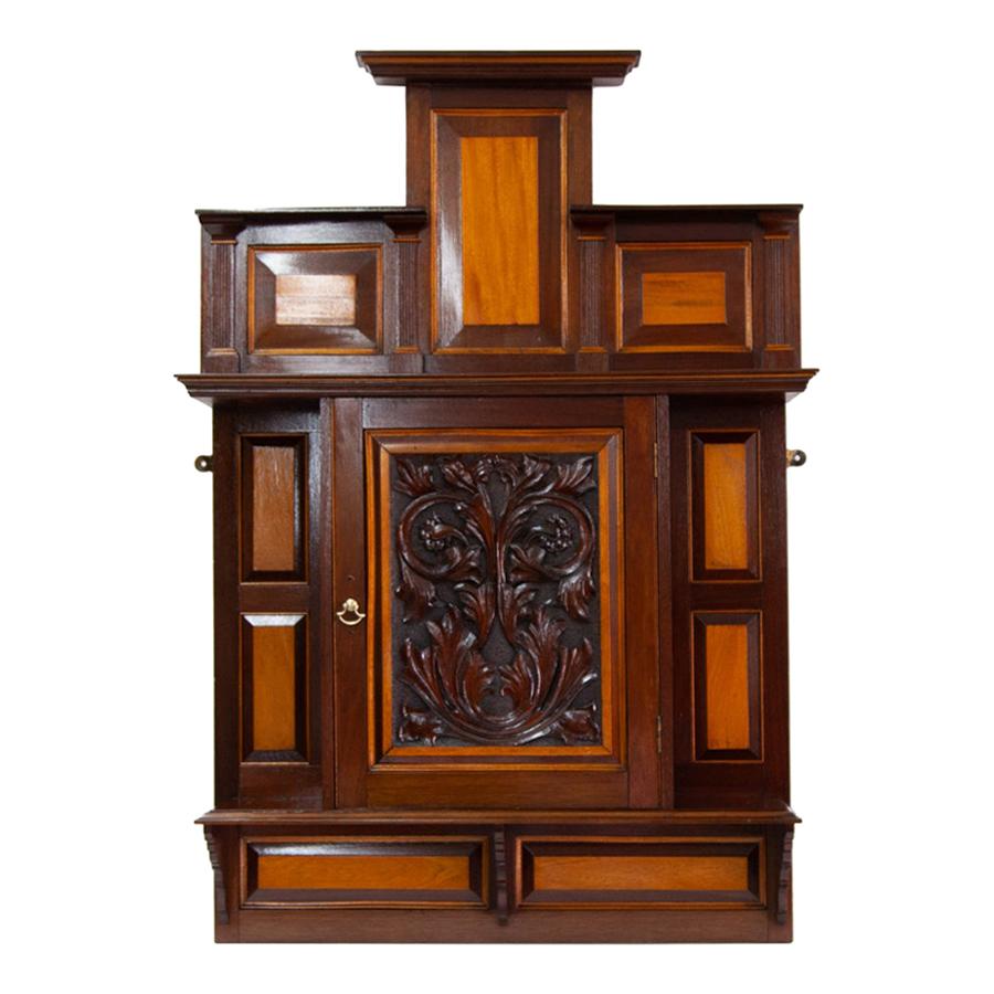 Carved Mahogany Hanging Cabinet