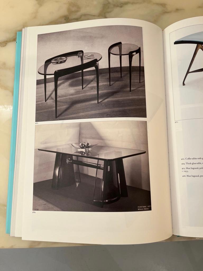 Table d'appoint en acajou sculpté et plateau en verre de Max Ingrand, Fontana Arte, ca. 1952 en vente 7