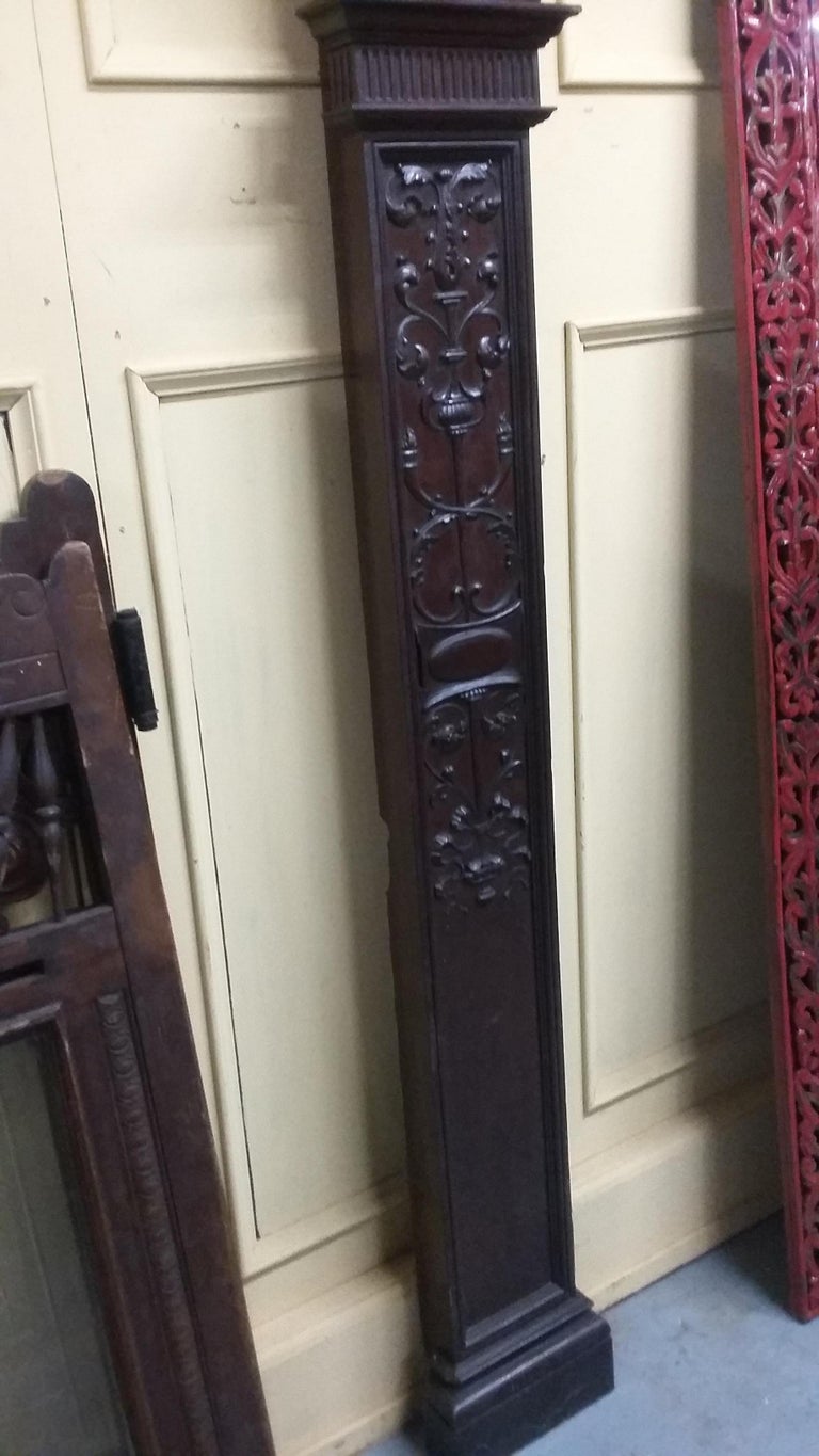 Carved Mahogany Victorian Door Frame For Sale at 1stDibs