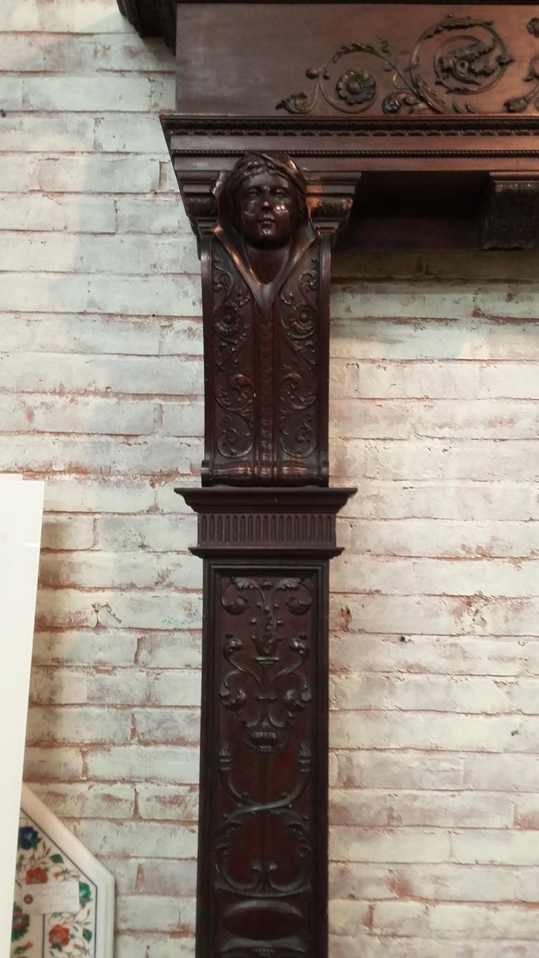 Carved Mahogany Victorian Door Frame For Sale at 1stDibs