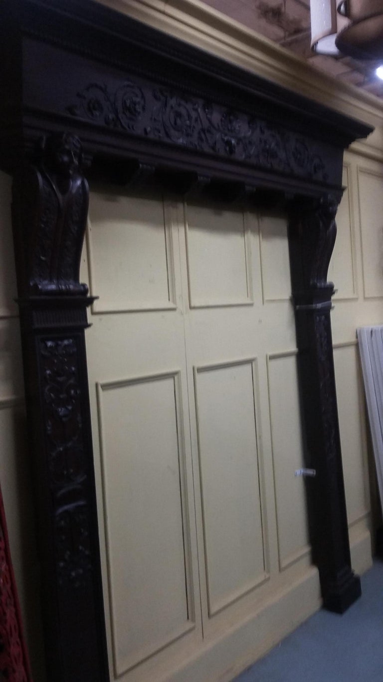 Carved Mahogany Victorian Door Frame For Sale at 1stDibs