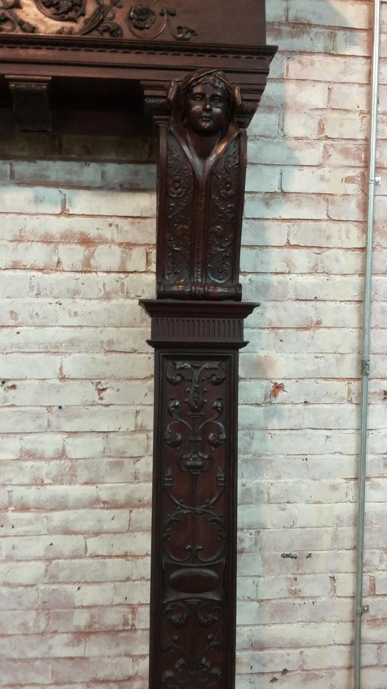 Carved Mahogany Victorian Door Frame For Sale at 1stDibs