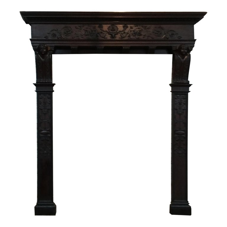 Carved Mahogany Victorian Door Frame For Sale at 1stDibs