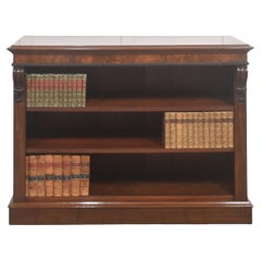 Carved mahogany open bookcase Carved mahogany open bookcase