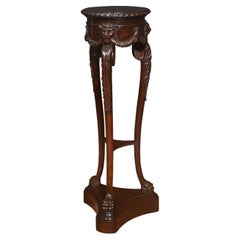 Carved Mahogany pedestal