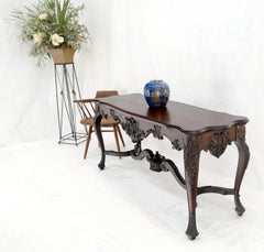 Carved Mahogany Regency Style Console Sofa Hall Table Mint!